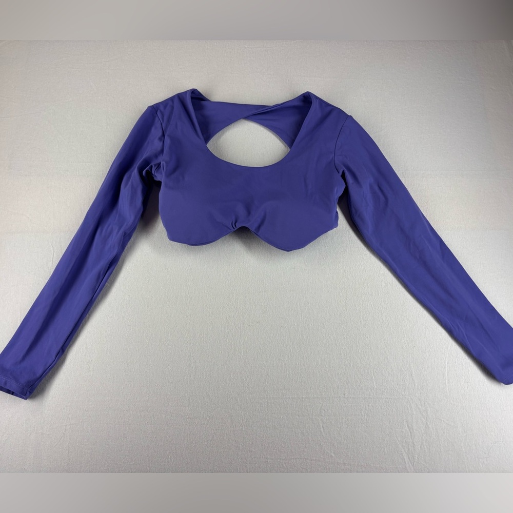 Purple Long Sleeve Women's Work-Out Top